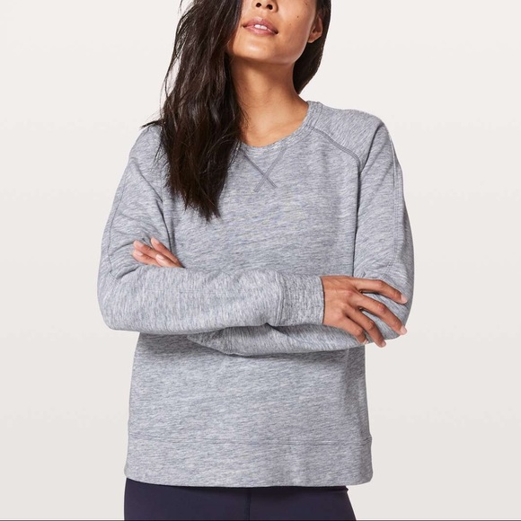lululemon athletica Tops - COPY - Lululemon Just Pleat It Crew
Heathered Space Dyed Nimbus